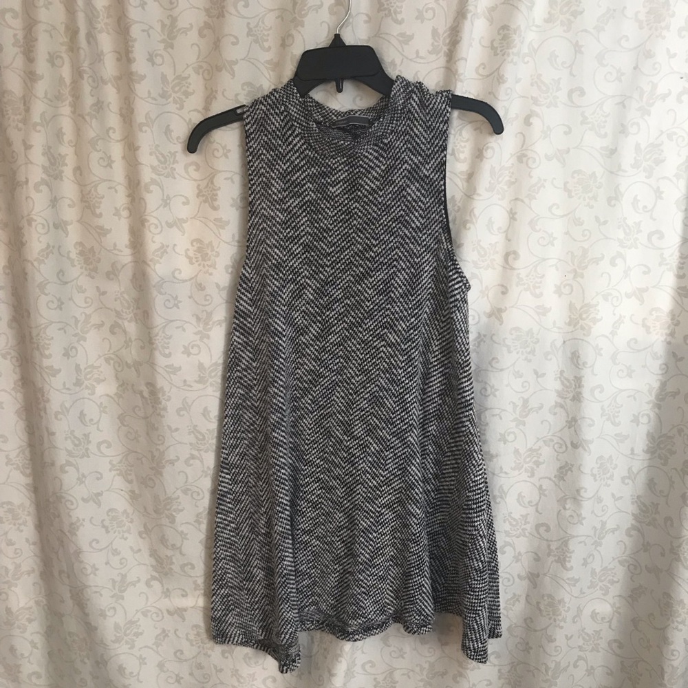 Cherish Black & White Mock-Neck Tunic Dress Size OS